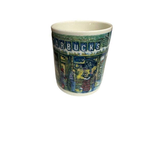 Starbucks Barista Pike Place Market Christmas Scene Mug 2000 - Picture 2 of 7